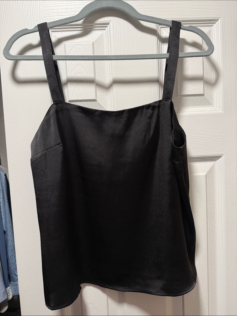 Express Black Satin Square Neck Camisole